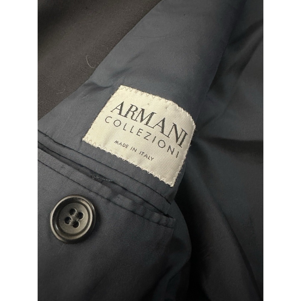 Armani Collezioni Black 2 Piece Suit 38 Wool Made in Italy - Picture 3 of 16
